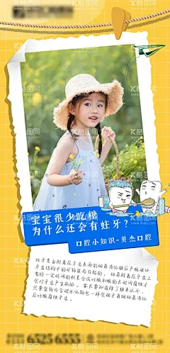口腔小知识海报  - 源文件下载【酷图网】海报,牙科,口腔,小知识,科普,相片,小孩,