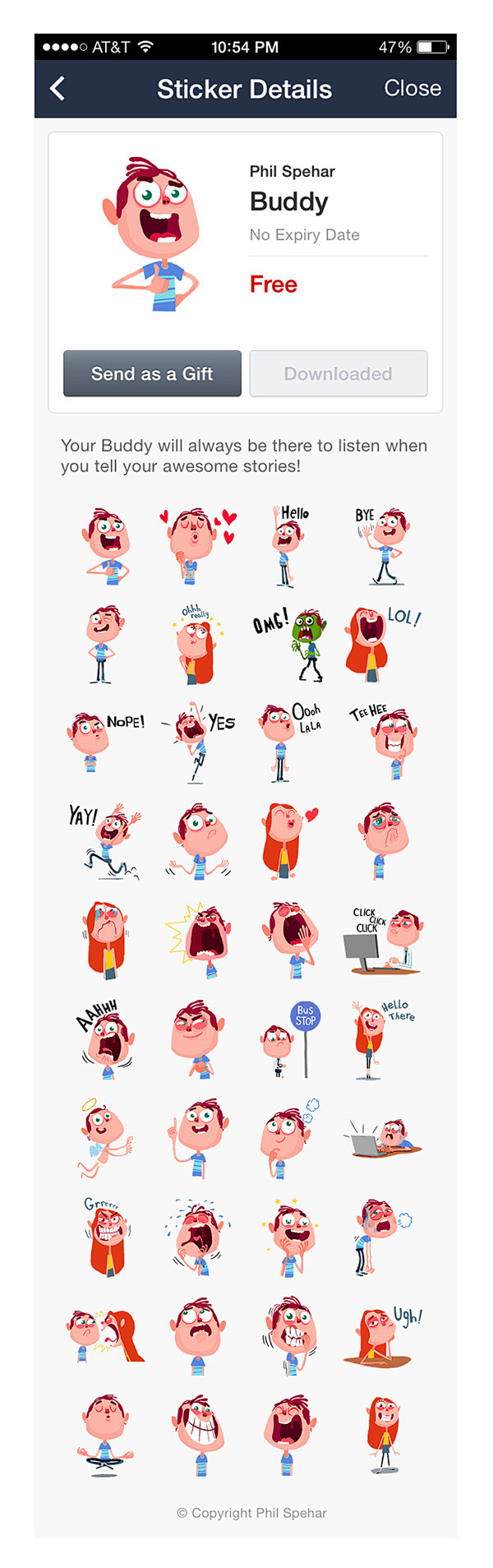 LINE Sticker on Beha...