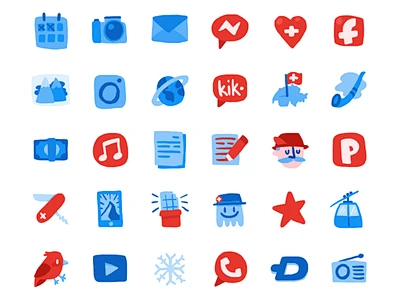 Hand-drawn swiss icons 图片_面型图标图片素材-花瓣网