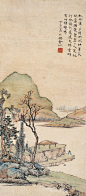 金城-近代画家（山水画清晰作品） _中国水墨写意山水 _T20191030  _M名畫 山水_T20191030 