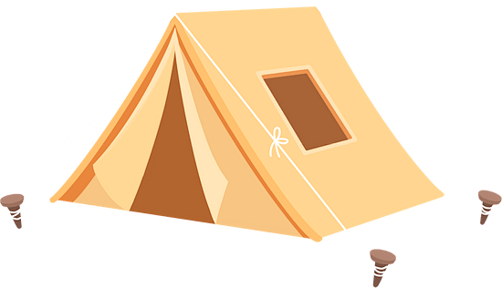 露营钓鱼装备素材-帐篷