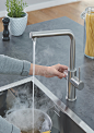 GROHE RED DUO FAUCET AND M SIZE BOILER - Kitchen taps from GROHE | Architonic : GROHE RED DUO FAUCET AND M SIZE BOILER - Designer Kitchen taps from GROHE ✓ all information ✓ high-resolution images ✓ CADs ✓ catalogues ✓.._厨具详情页面 _S水龙头背景采下来 #率叶插件，让花瓣网更好用#