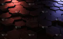 黑色立方体圆柱体抽象纹理背景3d插图渲染