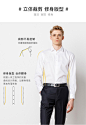 【免烫】男士职业商务长袖衬衫青年修身棉上班正装衬衣