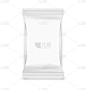 Template plastic pack isolated on white background