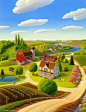 Farm Scene Poster featuring the painting Home to Harmony by Robin Moline