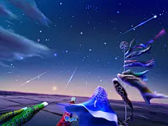 浪漫星空情侣壁纸桌面
