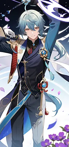 #和風 跑跑帅哥 - 小弃的插画