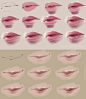 Semi-realism lips. step by step by FeliceMelancholie