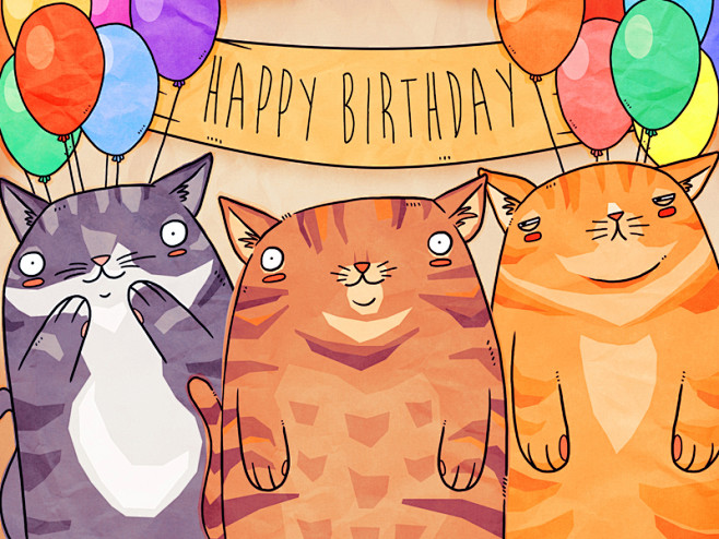Birthday Cats 