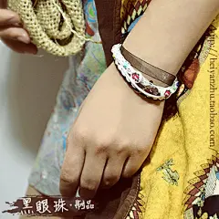 手绘木扣手链