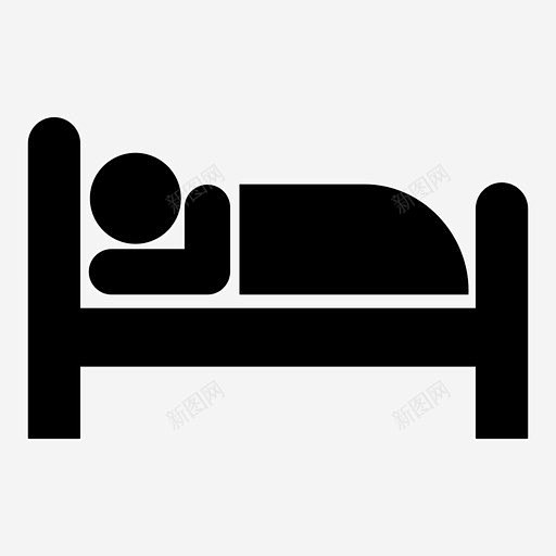 床睡眠床垫图标 标识 标志 UI图标 设计图片 免费下载 页面网页 平面电商 创意素材
