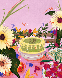 椰花糖采集到美食插画