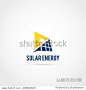 Solar Sun Panel Logo Icon