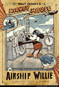 Vintage Mickey Mouse in Airship Willie Poster by PaulRomanMartinez on DeviantArt