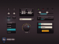 Dark Glossy UI kit on Behance