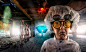 People 2048x1233 photo manipulation face glasses lab coats aliens abandoned building fire dust bricks rooftops