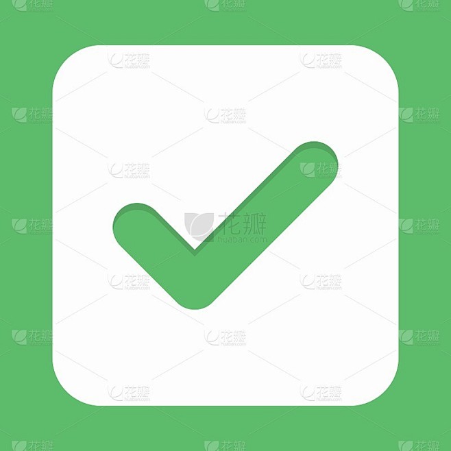 勾选，勾号，接受，批准，是，正确，好，正确的选择，任务完成，投票。-向量标记符号在绿色。孤立的图标。