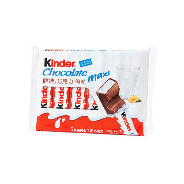 kinder健达巧克力倍多6条装夹心牛奶巧克力126克621克德国进口