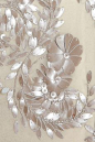 Pearl beading with feather embroidery | embellishment | Pinterest