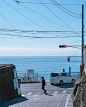 #日本文化速递# 日本镰仓的大海，向往的清新生活~ ​ ​​​​