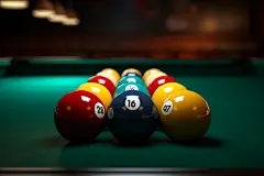 余暇台球娱乐所台球摄影图片