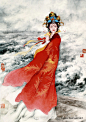 针音时光明信片【曹雪芹 红楼十二金钗 曹雪枫 工笔人物】仕女画-淘宝网