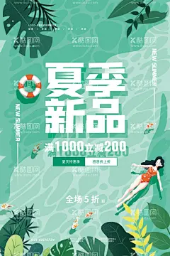 夏季促销海报  - 源文件下载【酷图网】促销海报,促销展架,促销展板,夏季优惠,夏季促销,盛夏特惠,夏季冰爽,冰爽背景,夏季背景,