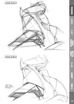 赛得·米德 （Syd Mead) 美国工业设计大师，科幻设计师，插画艺术家等。Mead Gundam Complete Scans 高达逆A 机械设定集共328P 此页面为 (153)