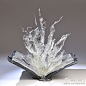 意大利雕塑家Annaluigia Boerettohas设法冻结流动性的时间，这一系列的树脂雕塑看起来就像是爆炸的水冻结了一般