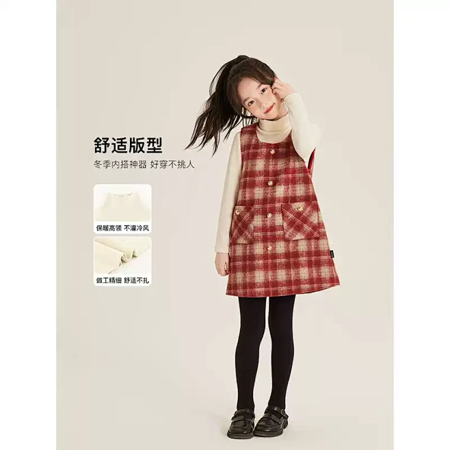 Amybaby女童上衣冬季2024新款韩...