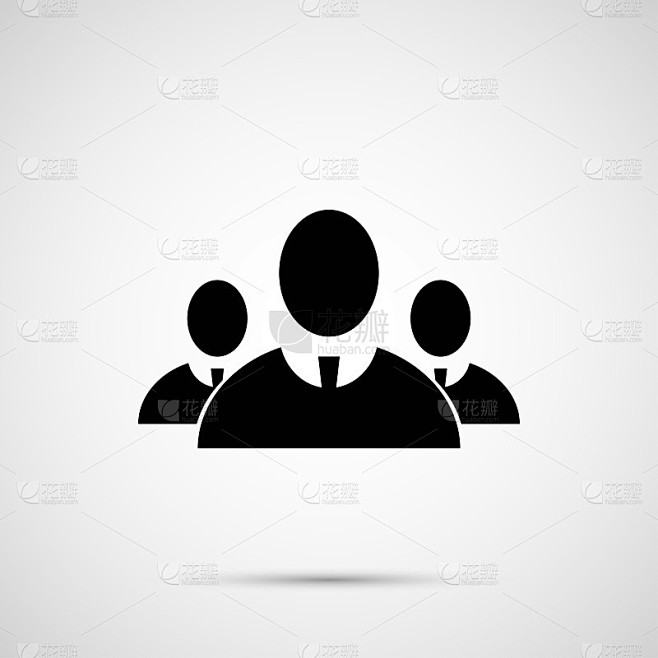 人矢量设计。3人图标
