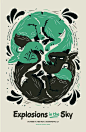 Finished poster for Explosions in the Sky performing next month at TBD Fest — Designspiration