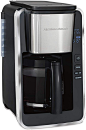 Amazon.com: Hamilton Beach Programmable 12 Cup Coffee Maker, Easy Front Access Deluxe, Brew Options, Black and Stainless (46320): Kitchen & Dining