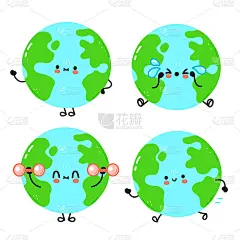 可爱快乐地球星球字符集