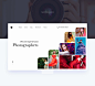 Photographer Portfolio - UIBundle : Here is another gift for you all!. 
A few months ago when I saw Behance landing page, the landing design inspired me so much that I brought website with black & white concept.
