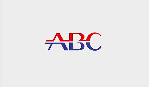 红蓝双色ABC英文字母标志设计logo设...