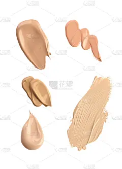 化妆品粉底液隔离在白色背景上