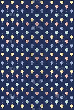 带有不同热气球的矢量图案