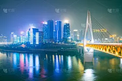 夜晚,重庆,黄昏,现代,著名景点,河流,户外,建筑,都市风景,市区