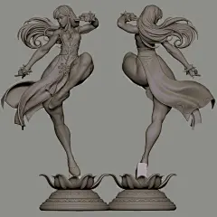 女 武术格斗家 姿势动作