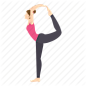 body, exercise, gym, pose, sport, woman, yoga icon