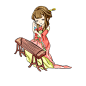 古风女子弹古筝