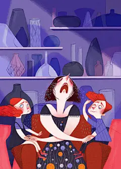 【佳作推荐 | 插画设计】来自波兰的插画师 HaniaOloś 充满故事性的作品。（behance.net/hannaolos）#从美到美好##巴士日记# ​​​​
小编@Robin周-英俊 ​​​​