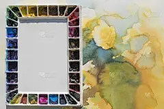 调色板上的水彩背景