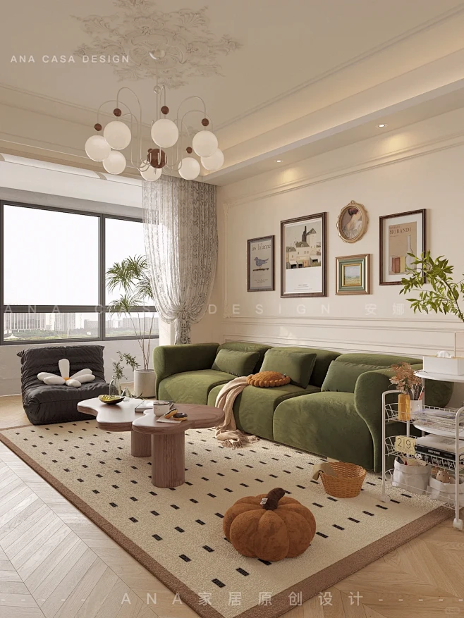法式&复古120m²的奶油风装修Roomtour-花瓣网
