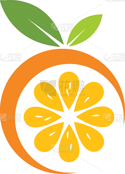 orange fruit icon logo素材-花瓣网
