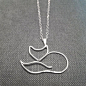 Fox Necklace  Silver Wire Fox Pendant Fox Charm  by FioreJewellery, €30.00: @北坤人素材