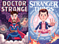 Prints Comic Con : Fanarts for CCXP (Comic Con in Brazil)!<br/>I made a redesign of that older Eleven illustration and a new one for Dr Strange.