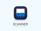 The icon is done effectively in showing a scanner. It shows a piece of paper appearing to become somewhat like pixels. The different shades of blue used help see the pixel like idea better